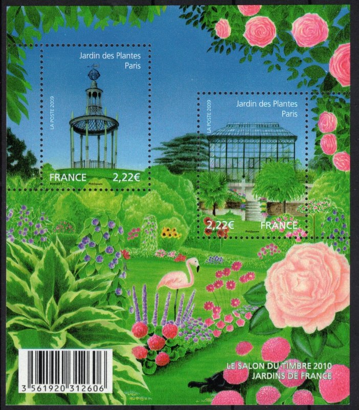 FRANCE 2009 Jardin des Plants S/S; Scott 3709, Yvert F4384; MNH