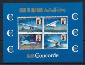 [34155] Bahrain 1976 Inaugural flight Concorde Souvenir Sheet MNH