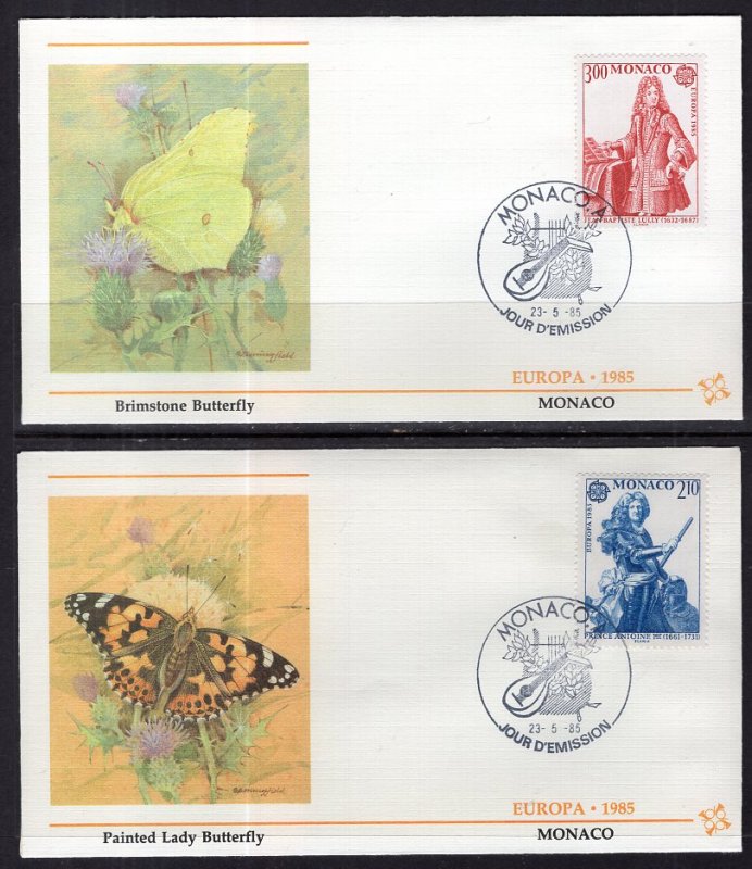Monaco 1473-1474 Europa Fleetwood Set of Two U/A FDCs