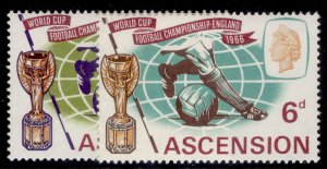 ASCENSION QEII SG95-96, 1966 world cup set, NH MINT.