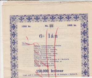 Iceland 1948 Stimpilmerkl (Revenue) On Complete Document (A11040L)