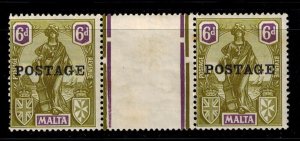 Malta 124 MNH F-VF Gutter Pr