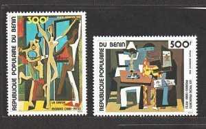 BENIN 1981 Airmail, Printings by Picasso (2v Cpt) MNH CV$14