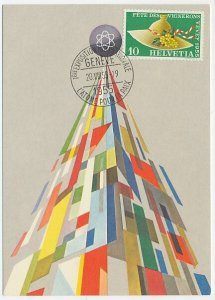 Postcard / Postmark Switzerland 1955 Atoms for Peace