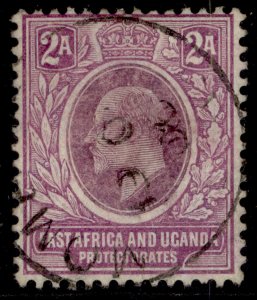 EAST AFRICA and UGANDA EDVII SG19a, 2a dull & bright purple, VERY FINE USED. CDS