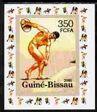 Guinea - Bissau 2006 Sports - Discus individual imperf de...