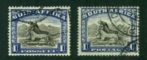 South Africa 1927 #29a & 29b U SCV(2024) = $3.50