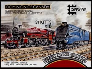 St Kitts 408 MNH Trains, Locomotives
