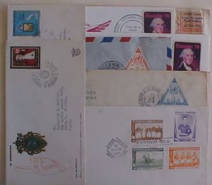 ECUADOR FDC 8 DIFF 1951/ 1981