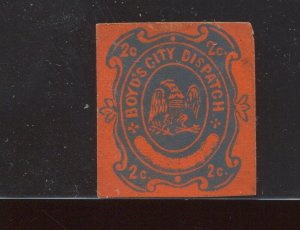 20L29 BOYD'S CITY DISPATCH RARE Unused Stamp (Bx 3991)