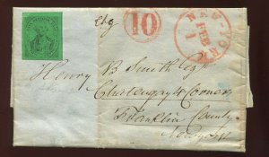 Scott 40L2 NY City Despatch Post Local Stamp on Nice Cover w/PF Cert (40L2-PF2)