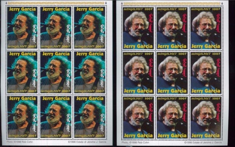 JERRY GARCIA Souvenir Sheet Set - MONGOLIA #2327 -28 MNH  E11 & E12 