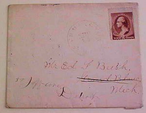 US  MICHIGAN  GRAN BLANC 1884 YD & DETRIOT B/S WITH   #210