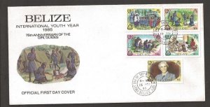 1985 Belize Girl Guides Lady BadenPowell FDC