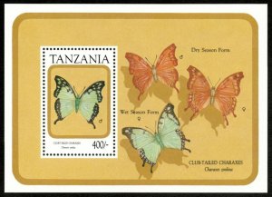 Tanzania 1991 - Butterflies, Wet & Dry Charaxes - Souvenir Sheet - Scott 736 MNH