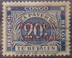 RUANDA URUNDI 1943 20c Due Used