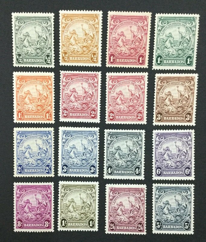 MOMEN: BARBADOS SG #248-256a 1938 MINT OG H LOT #192547-1135 