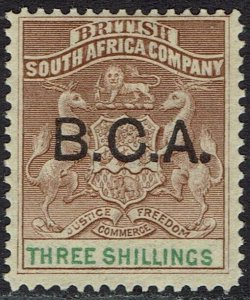 BRITISH CENTRAL AFRICA 1891 ARMS 3/-