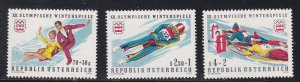 Austria # B335, 337-338, Innsbruck Winter Olympics, Mint NH, 1/3 Cat.