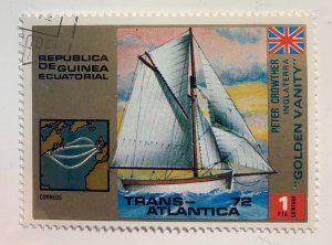 Equatorial Guinea 1973 Sn 73.01 CTO - sailboat, Trans-Atlantic Race