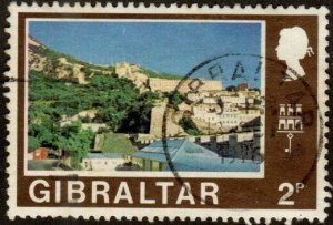 Gibraltar 248 - Used - 2p North Bastion,  New (1971)  (cv $2.25)