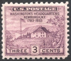 SC#727 3¢ Peace of 1783 Single (1933) MNH