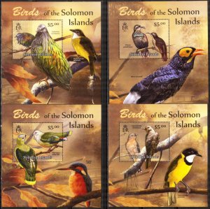 Solomon Islands 2012 Birds of Solomon Islands (3) 4 S/S MNH