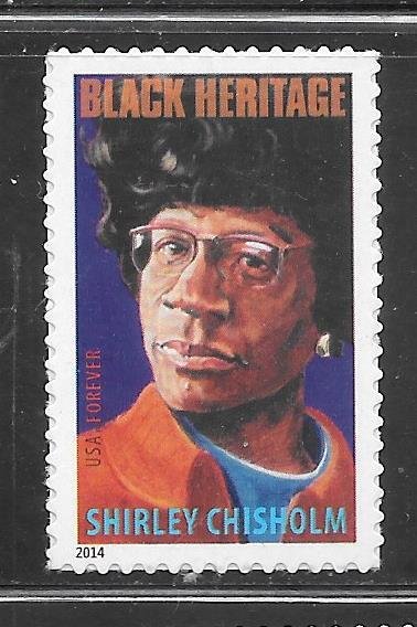 #4856 MNH Single Black Heritage Shirley Chisholm forever stamp ((Stock Photo))