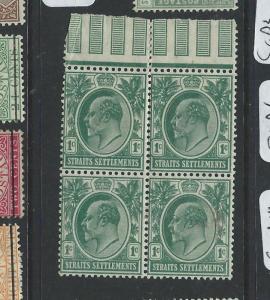 MALAYA STRAITS SETTLEMENTS (P0210B) KE 1C SG127A BL OF 4 MNH