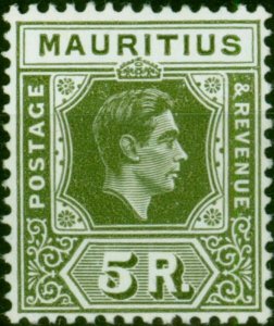 Mauritius 1938 5R Olive-Green SG262 Chalk V.F LMM