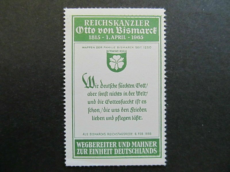 A4P5F64 Reklamemarke Otto von Bismark mnh**