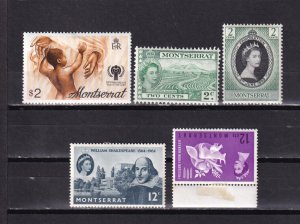 LI07 Montserrat 1974-1976 Mint Hinged Stamps Selection Overprinted