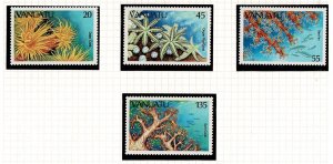 Vanuatu 1986 Corals, Marine Life  Set of 4 MNH