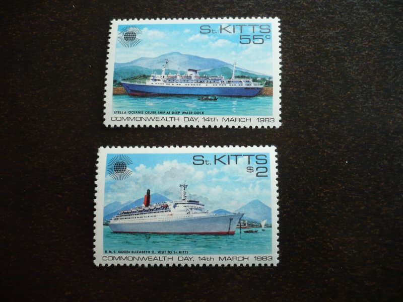 Stamps - St. Kitts - Scott# 106-107 - Mint Never Hinged Set of 2 Stamps