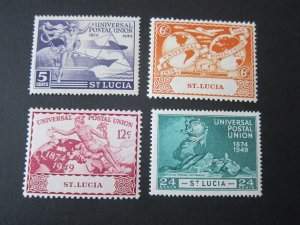St Lucia 1949 Sc 131-4 set MH