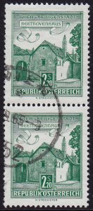 Austria - 1962 - Scott #697 - used pair - Beethoven House