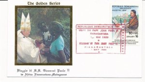 D150175 The Golden Series Pope John Paul II FDC Madagascar