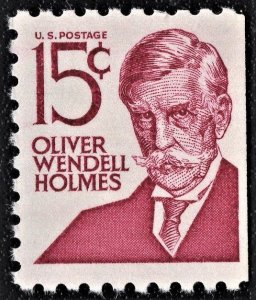 US 1288b MNH VF 15 Cent Oliver Wendall Holmes Mottled Tagging, Dull Gum