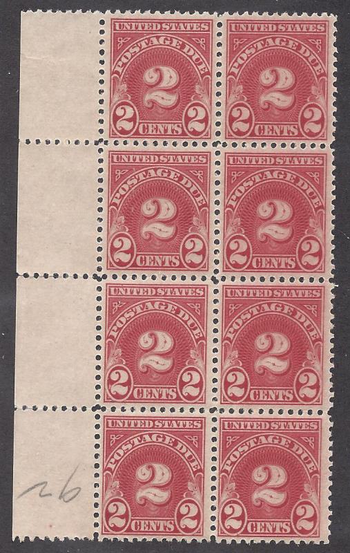 J71 Mint,OG,NH... Block of 8... SCV $68.00