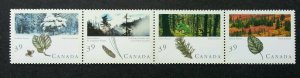 Canada Majestic Forests 1990 Tree Leaf Plant Flora (stamp in strip) MNH