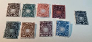 KAPPYSTAMPS BRITISH EAST AFRICA COMPANY 9 DIFFERENT 19TH CENTURY STAMPS  G122