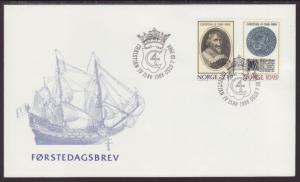 Norway 932-933 Christian VI 1988 U/A FDC