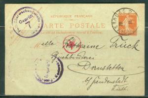 France H & G # 68, pse postal card, used, issued 1917