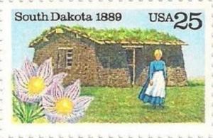 US 2416 Statehood South Dakota 25c single MNH 1989