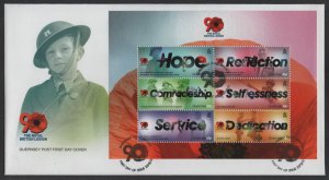 Guernsey 2011 FDC Sc 1123a Royal British Legion 90th ann Sheet