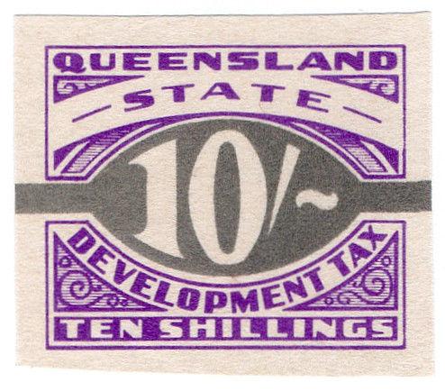 (I.B) Australia - Queensland Revenue : Development Tax 10/- (proof)