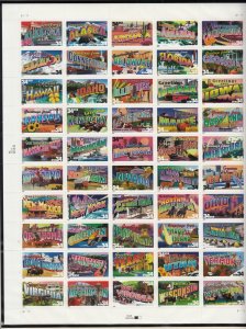 2002 Greetings from America 34c Sc 3610a mint sheet of 50 different States