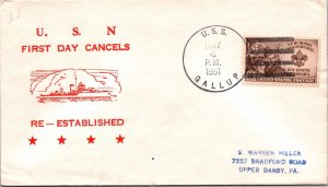 USS Gallup - 5.4.1951 - USN First Day Cancels Re-Established - F50448