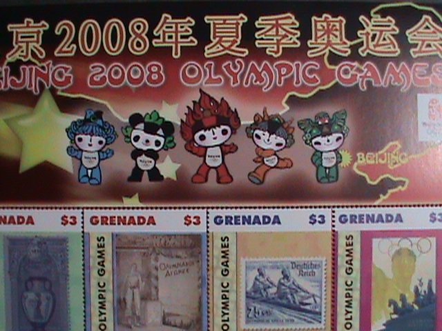 GRENADA STAMP-2008  SUMMER OLYMPIC GAMES BEIJING -MNH MINI SHEET   VERY FINE