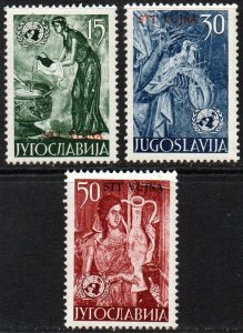 Yugoslavia - Trieste Sc #76-78 Mint Hinged